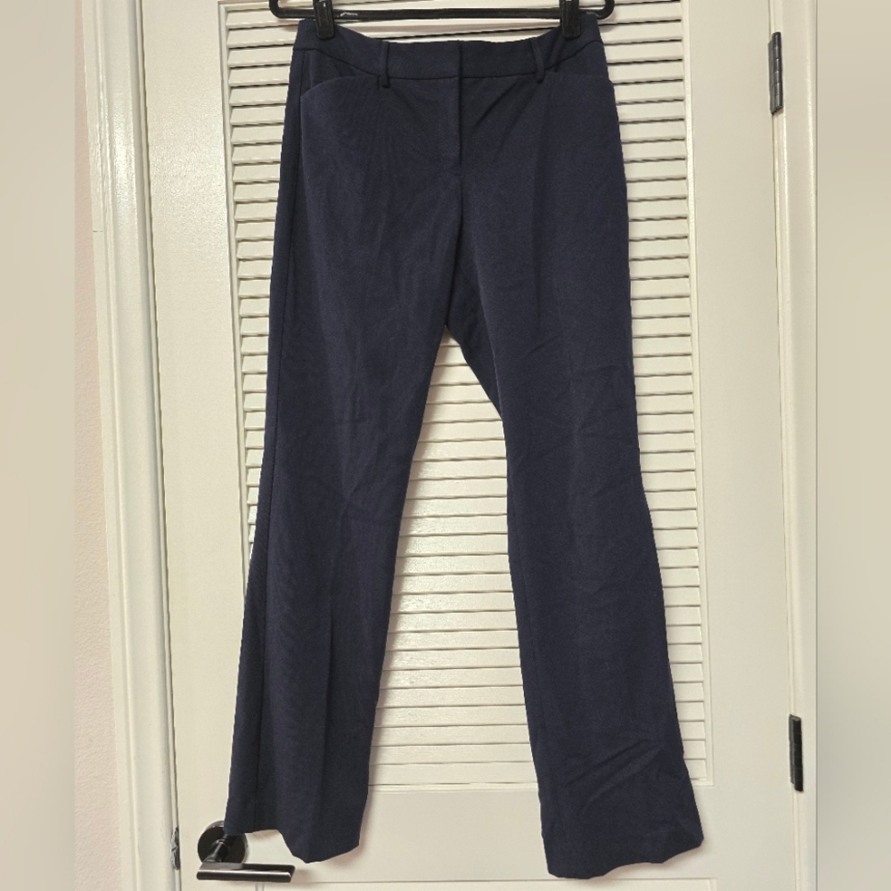 Express Navy Blue low rise barely bootcut Dress Pants